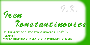 iren konstantinovics business card